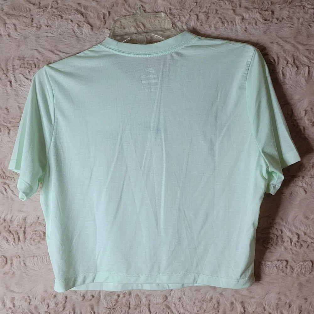 NIKE Tee Crop Top Sz Large Teal
